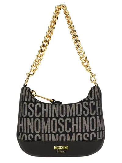 Moschino Logo Printed Zip In Multi