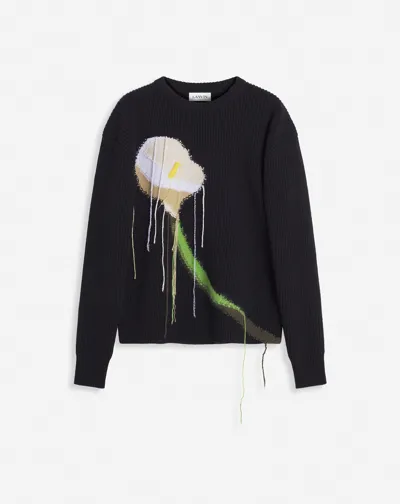 Lanvin Calla Sweater In Black Multicolour