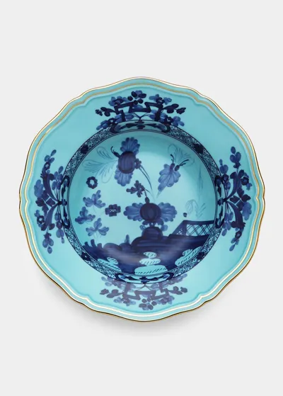 Ginori 1735 Blue Oriente Italiano Soup Plate In Iris