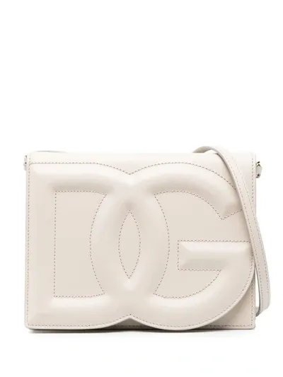 Dolce & Gabbana White Dg Logo Crossbody Bag