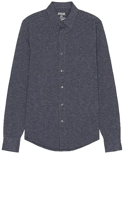 Rhone Commuter Shirt Navy/gray Check In Navy & Gray Check