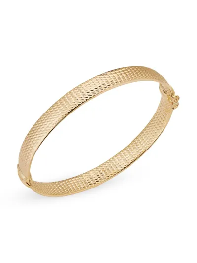 Oradina Women's 14k Yellow Gold Moto Bangle