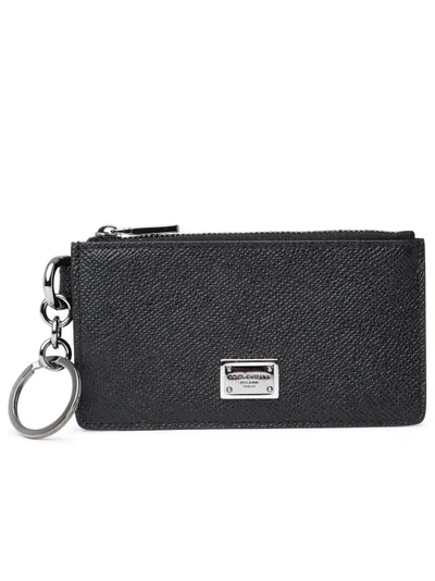 Dolce & Gabbana Black Leather Card Holder