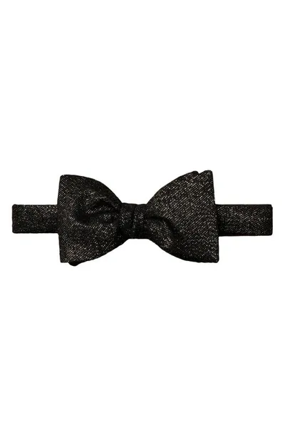 Eton Evening Wool Blend Pre Tied Bow Tie In Black