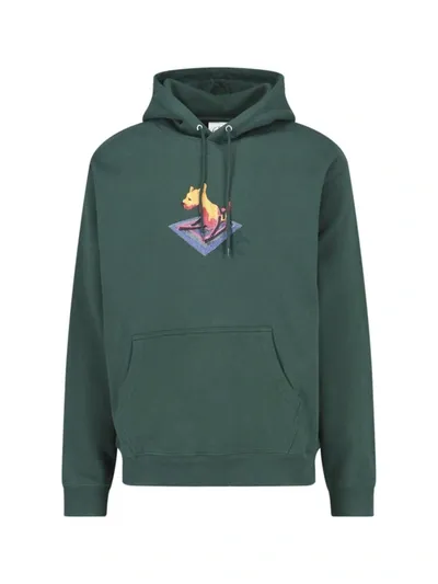 Polar Skate "dog" Hoodie In Green