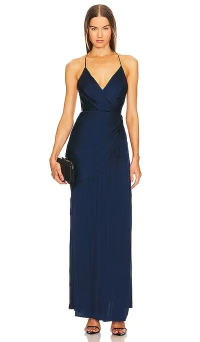 Michael Costello X Revolve Seira Gown In Navy