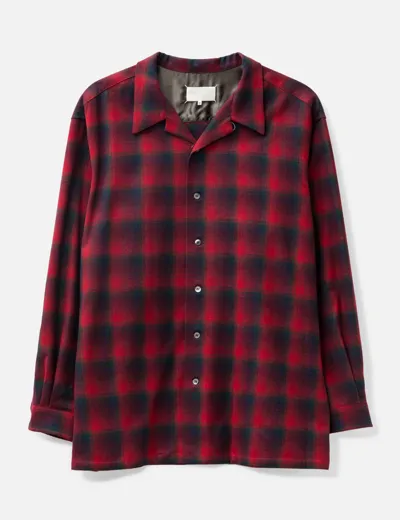 Maison Margiela Pendleton Shirt In Red