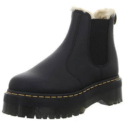 Pre-owned Dr. Martens' Dr. Martens Gefütterte Stiefelette Chelsea Boot 2976 Fl 25635001 Black (schwarz)