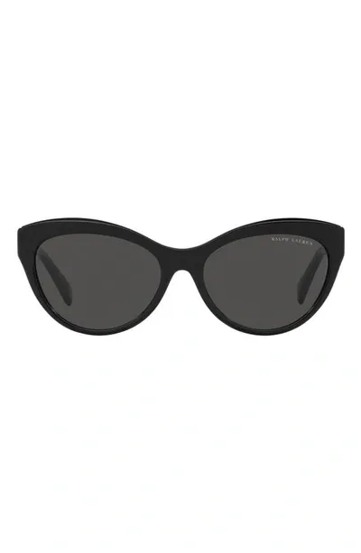 Ralph Lauren 56mm Cat Eye Sunglasses In Black