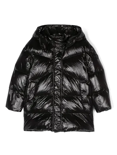 Woolrich Kids' Aliquippa Down Coat In Black