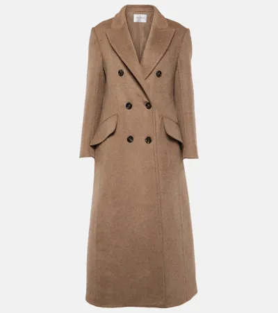 Max Mara Cashmere And Wool Coat In Beige