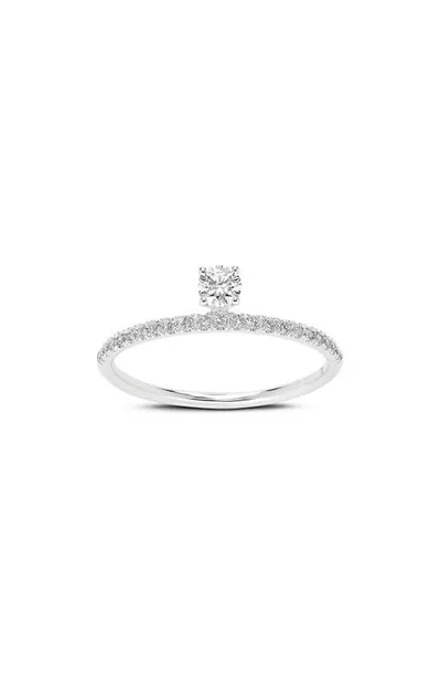 Lightbox 0.25-carat Floating Stone Lab Grown Diamond Ring In 14k White Gold