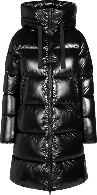 Pre-owned Save The Duck Mantel Übergangs Jacke Isabel Mantel 2024 Black Parka Freizeit In Schwarz