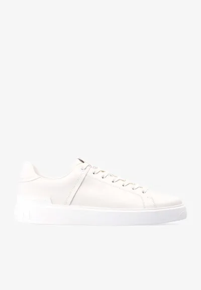 Balmain White B-court Low-top Sneakers