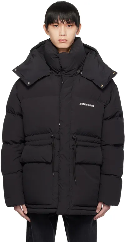 Axel Arigato Logo-print Puffer Coat In Black