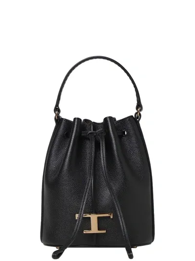 Tod's Leather Bucket Bag In Black