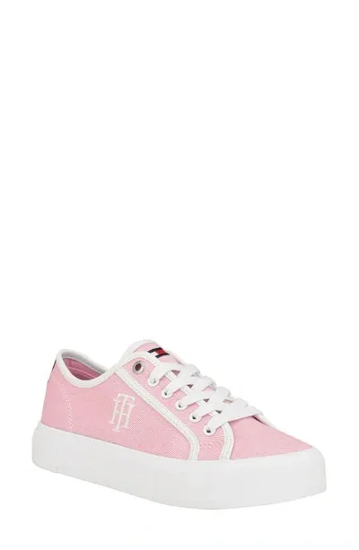 Tommy Hilfiger Women's Alezya Casual Lace-up Sneakers In Light Pink Stripe Multi