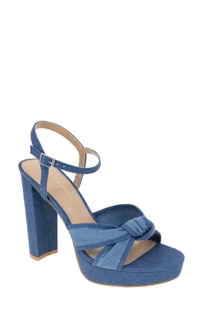 Bcbgeneration Bcbg Orlie Ankle Strap Sandal In Blue Denim