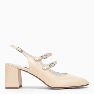 Carel Paris Pale Pink Patent Leather Slingback Mary Janes In Neutrals