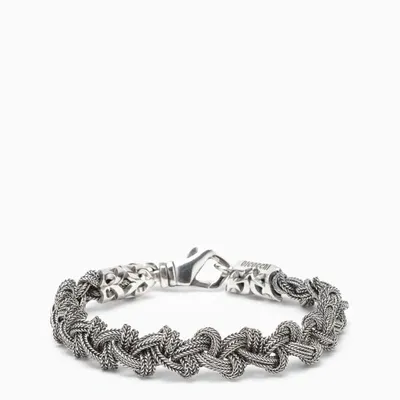 Emanuele Bicocchi 925 Sterling Silver Knot Bracelet In Metal