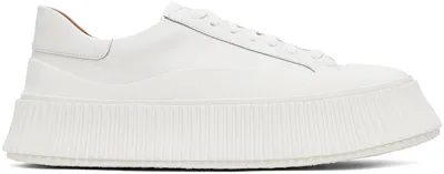 Jil Sander White Vulcanized Sneakers In 102 Neve