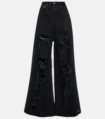 Vetements Black Distressed Jeans