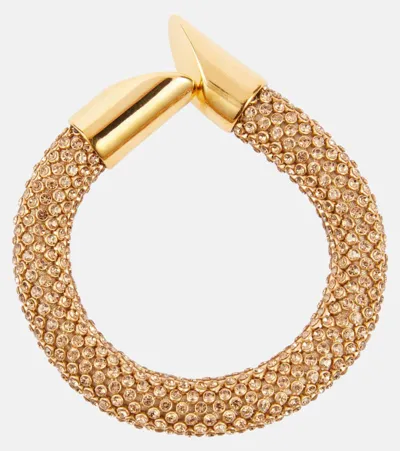 Rabanne Pixel Tube Bracelet In Gold