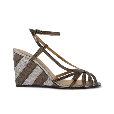 La Doublej The Weekend Wedge Sandals In Solid Anthracite