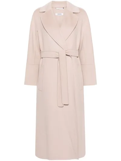 's Max Mara Wool Belted Coat In Beige