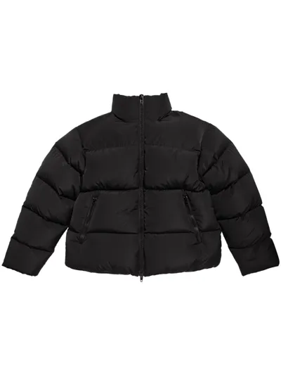 Balenciaga Shrunk Puffer Jacket In Black