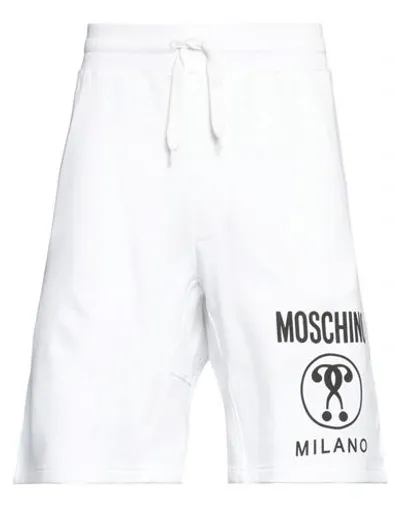 Moschino Couture Cotton Logo Shorts In White