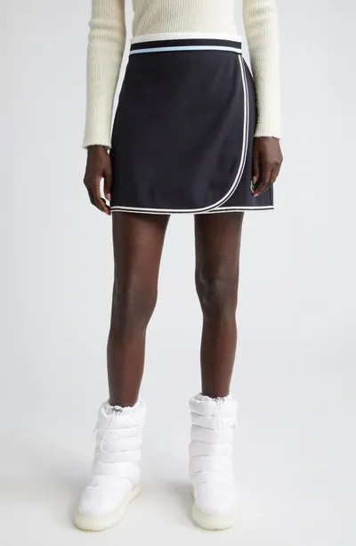 Moncler Cotton Mini Skirt In Black