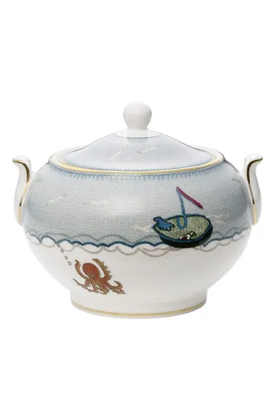 Wedgwood Sailors Farewell Covered Sugar Bowl In Multi