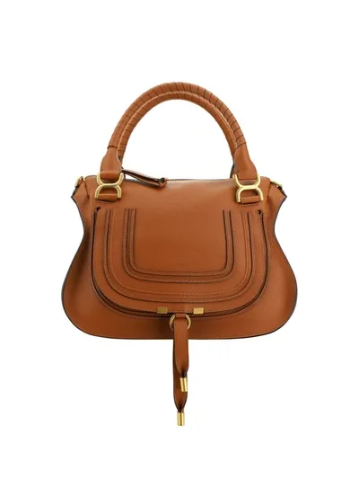 Chloé Tan Small Marcie Bag In 25m Tan