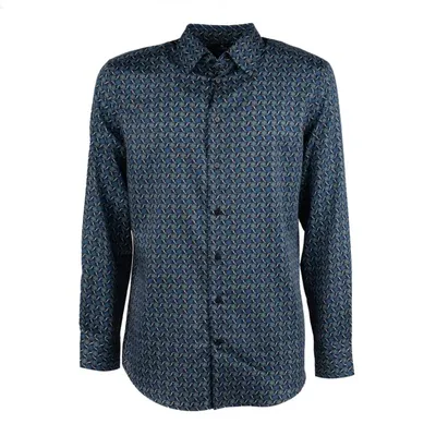 Etro Tie Print Shirt In Blue