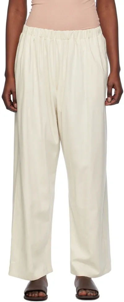 Baserange Off-white Cravat Trousers In Undyed