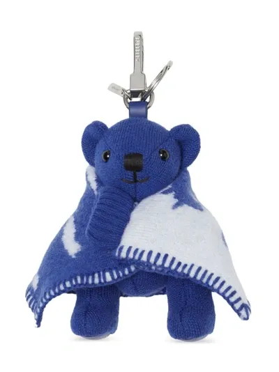 Burberry Thomas Bear Key Ring In Knight