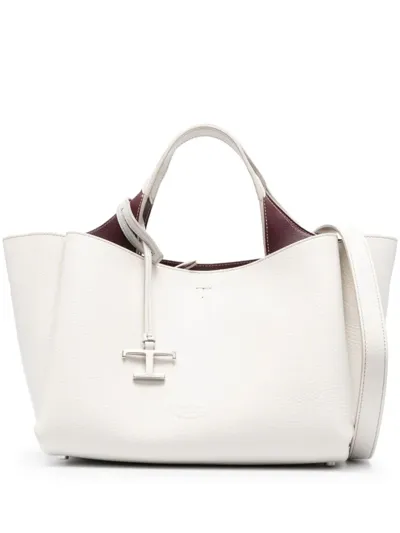 Tod's Leather Mini Bag In White