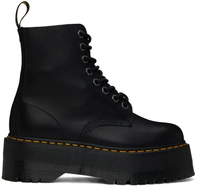 Dr. Martens' 1460 Pascal Max Platform Boots In Schwarz