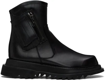 Julius Black Double-sole Engineer Boots