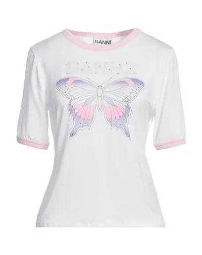 Ganni White Butterfly T-shirt