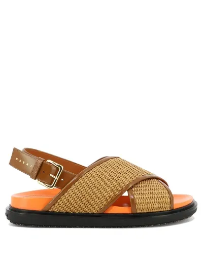 Marni Fussbett Sandals In Brown