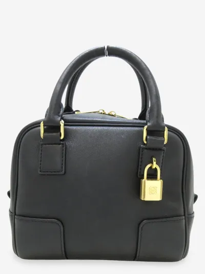 Pre-owned Loewe Leather Handbag In Black