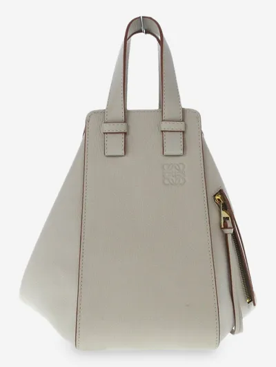 Pre-owned Loewe Leather Handbag In Grey