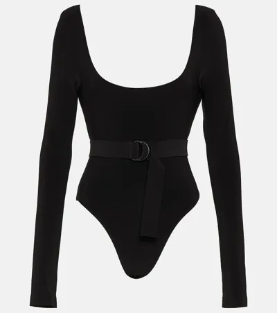 Norma Kamali Jersey Bodysuit In Black