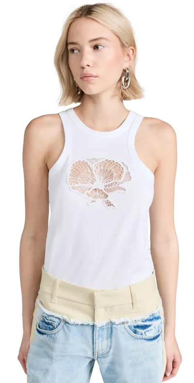 Stella Mccartney Crochet Cutout Tank Top Pure White M