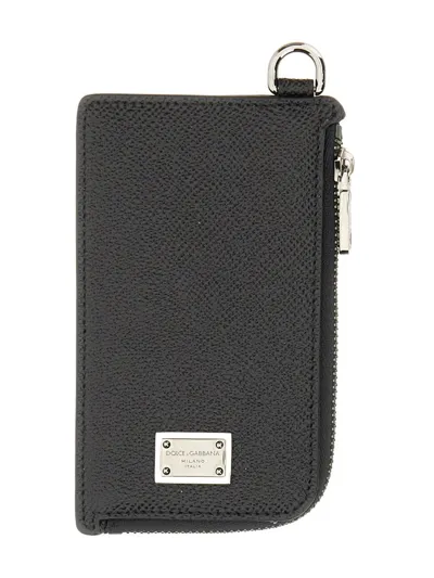 Dolce & Gabbana Logo Tag Card Holder In Black