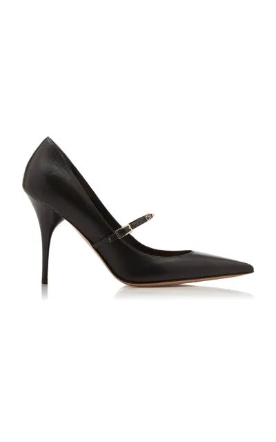 Valentino Garavani Rockstud Wispy Leather Pumps In Black