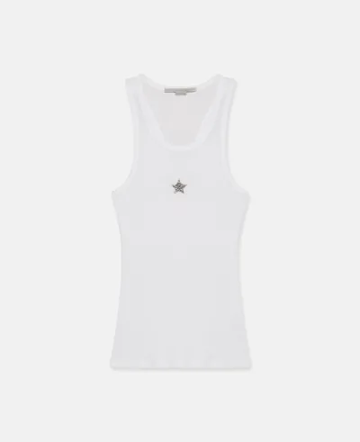 Stella Mccartney Star Tank Top In White