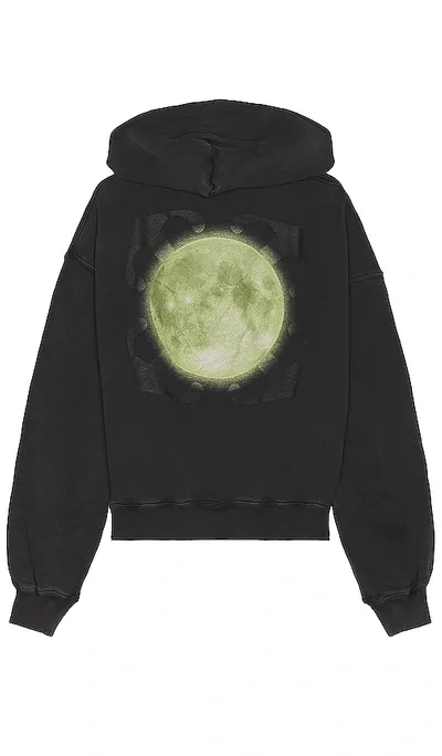 Off-white Super Moon Over Hoodie In Black